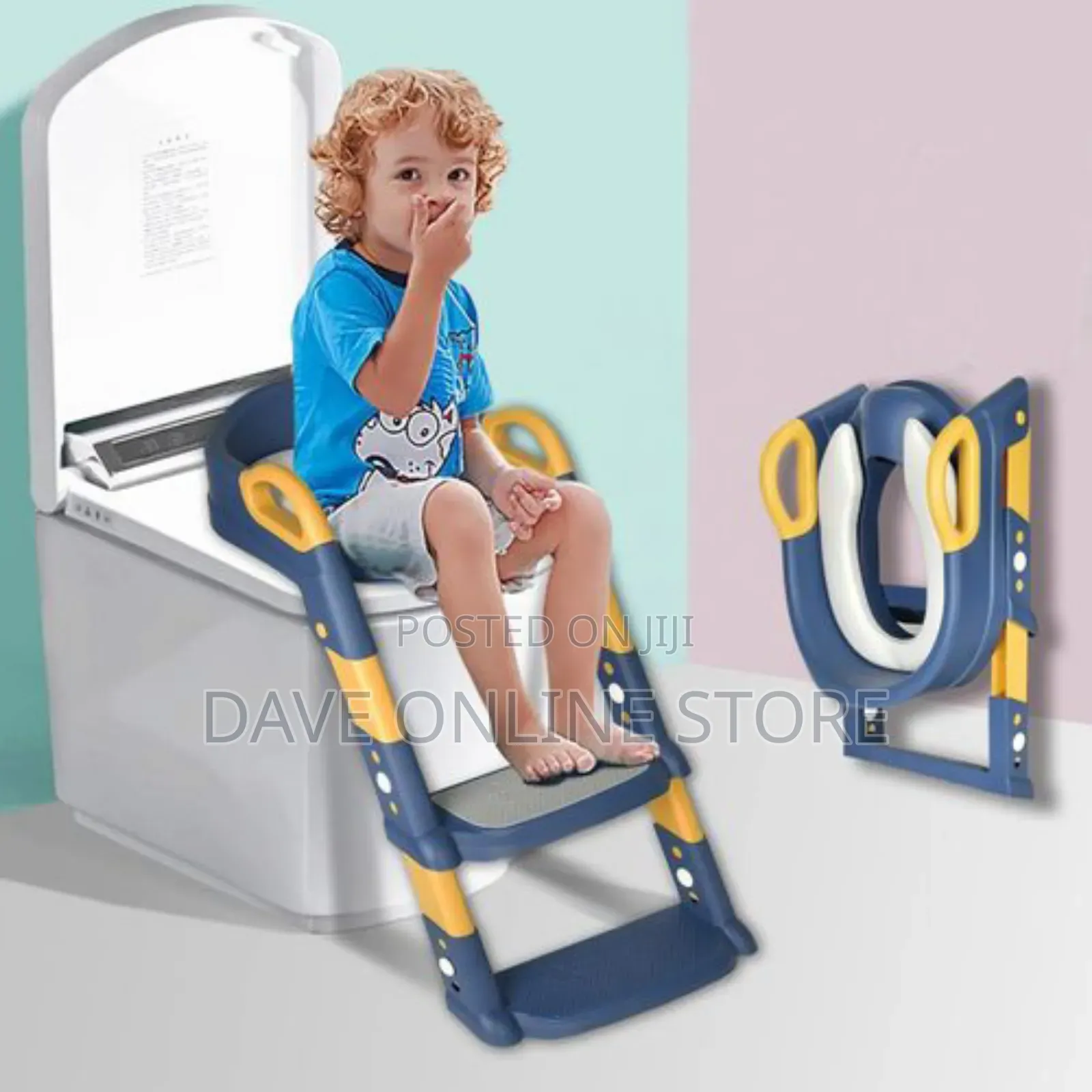 Kids Toilet Ladder Yellow Black