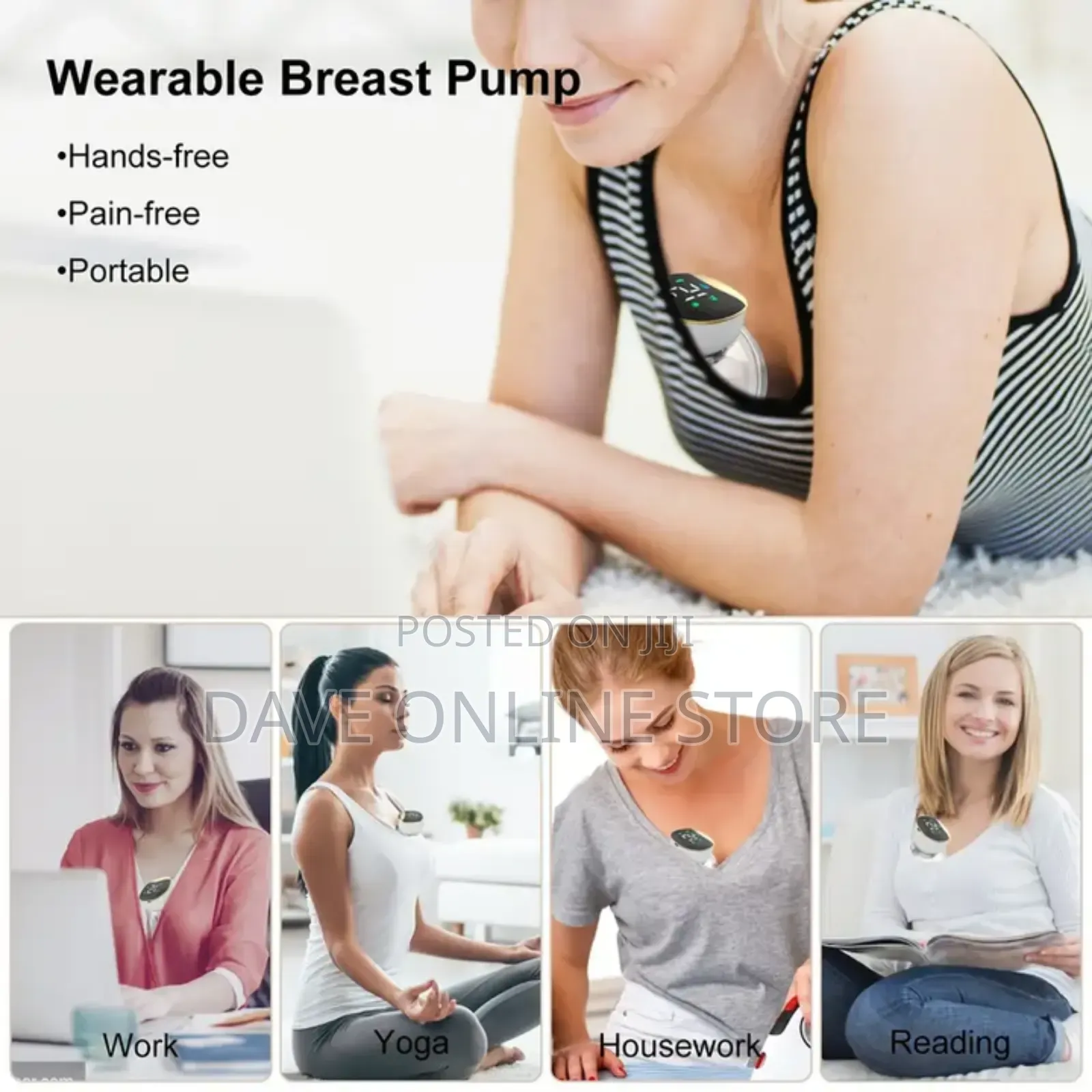 180ml Wearable Portable Hands Free Low Noise Breast Pump