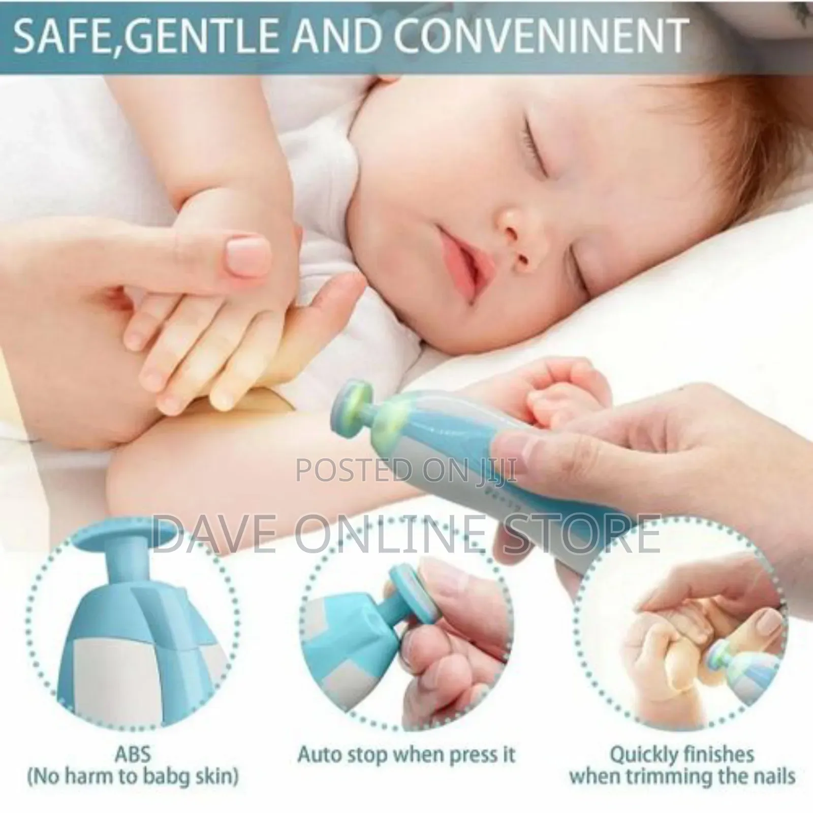 Electric Baby Kids Nail Trimmer Cutters Nail Clipper Set