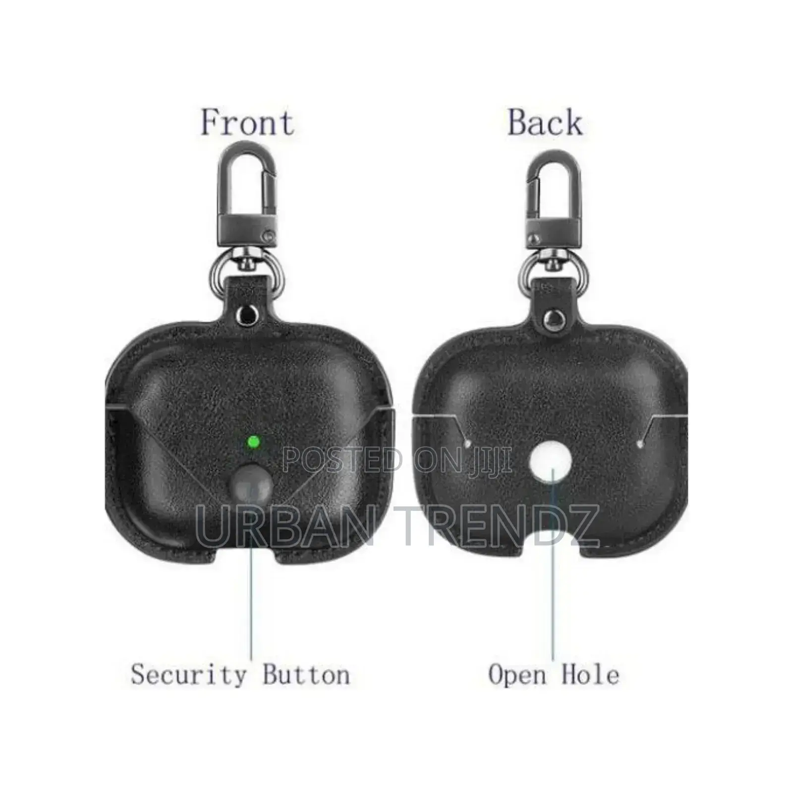 Earbuds Case Cover Compatible for Genuine Leathercase -Black