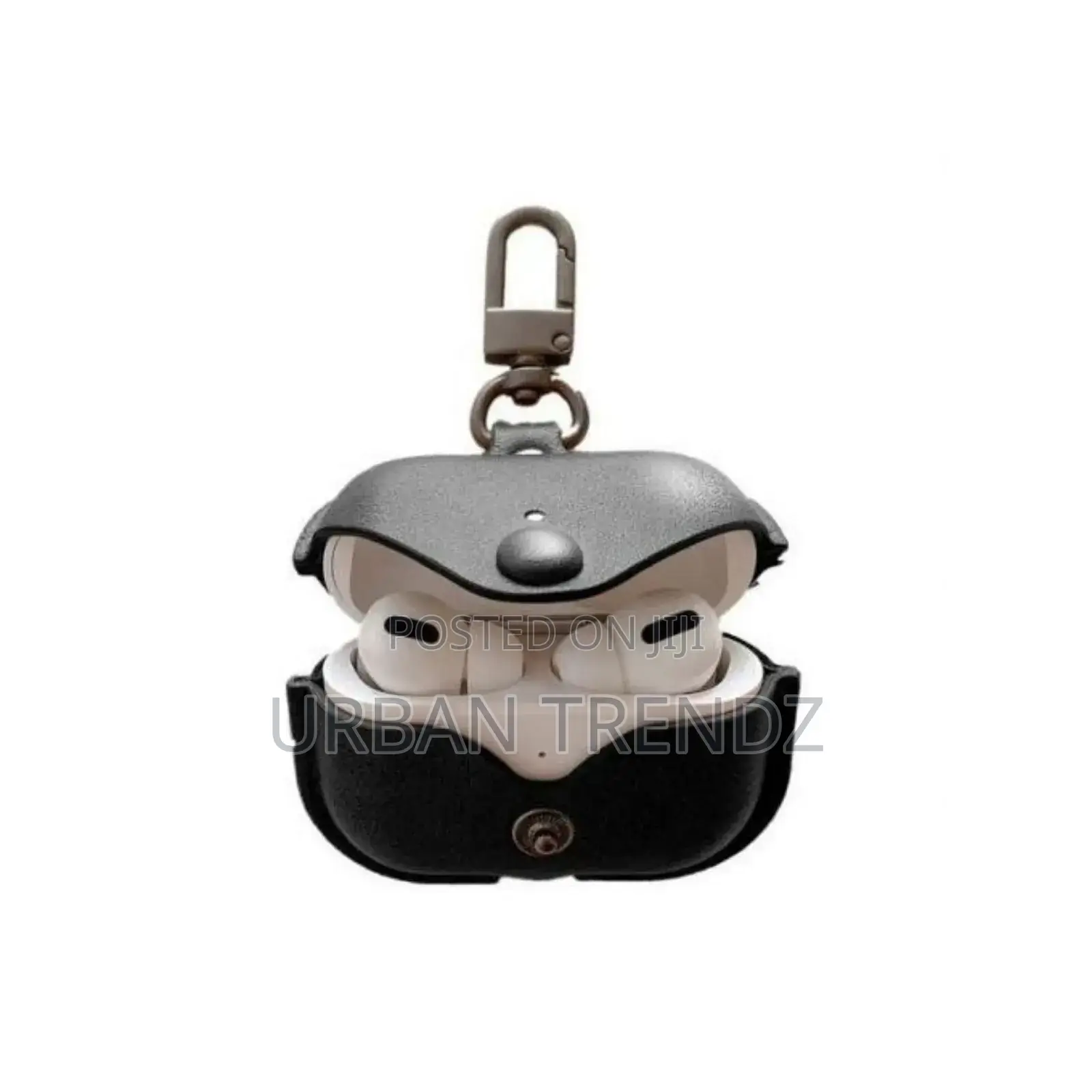 Earbuds Case Cover Compatible for Genuine Leathercase -Black