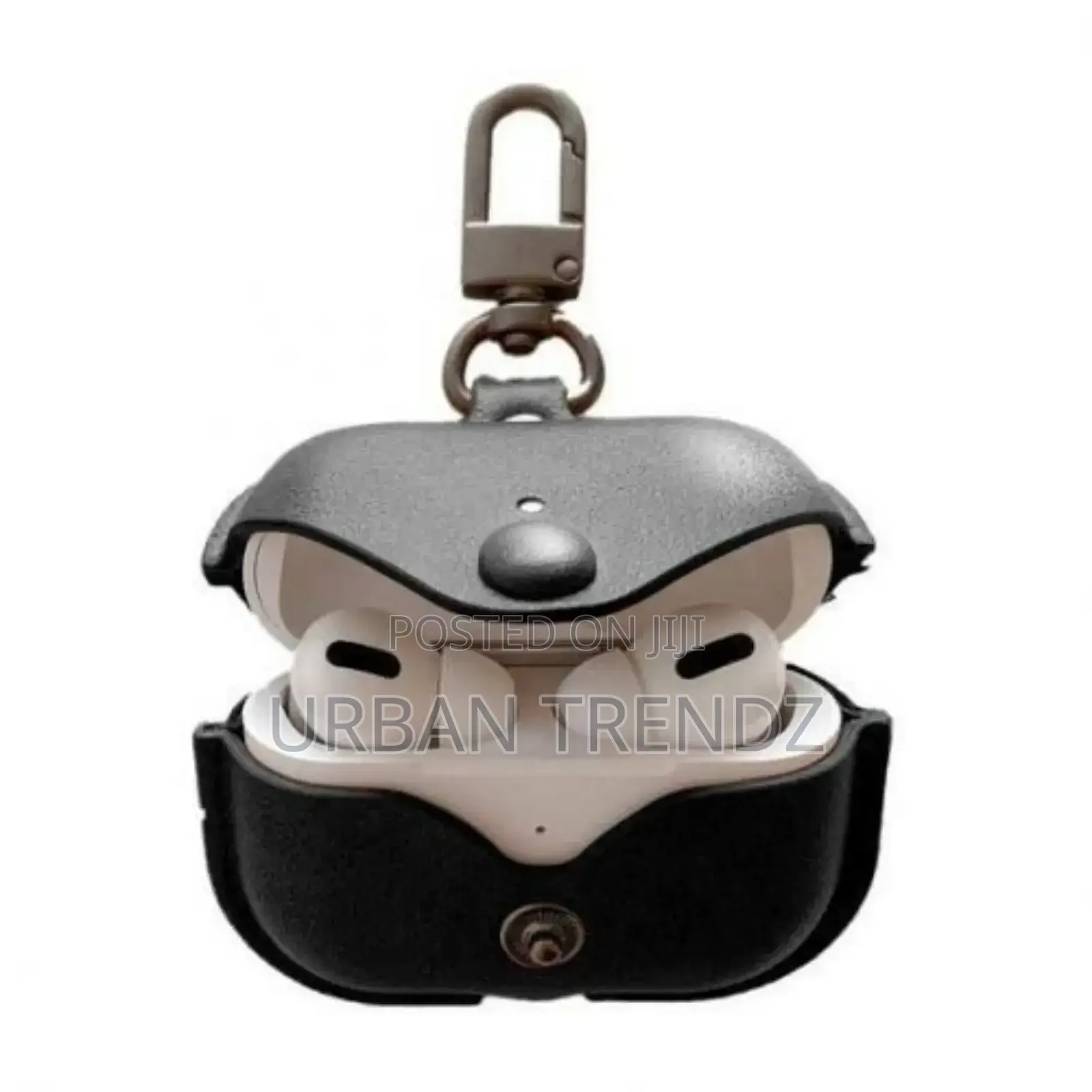 Earbuds Case Cover Compatible for Genuine Leathercase -Black