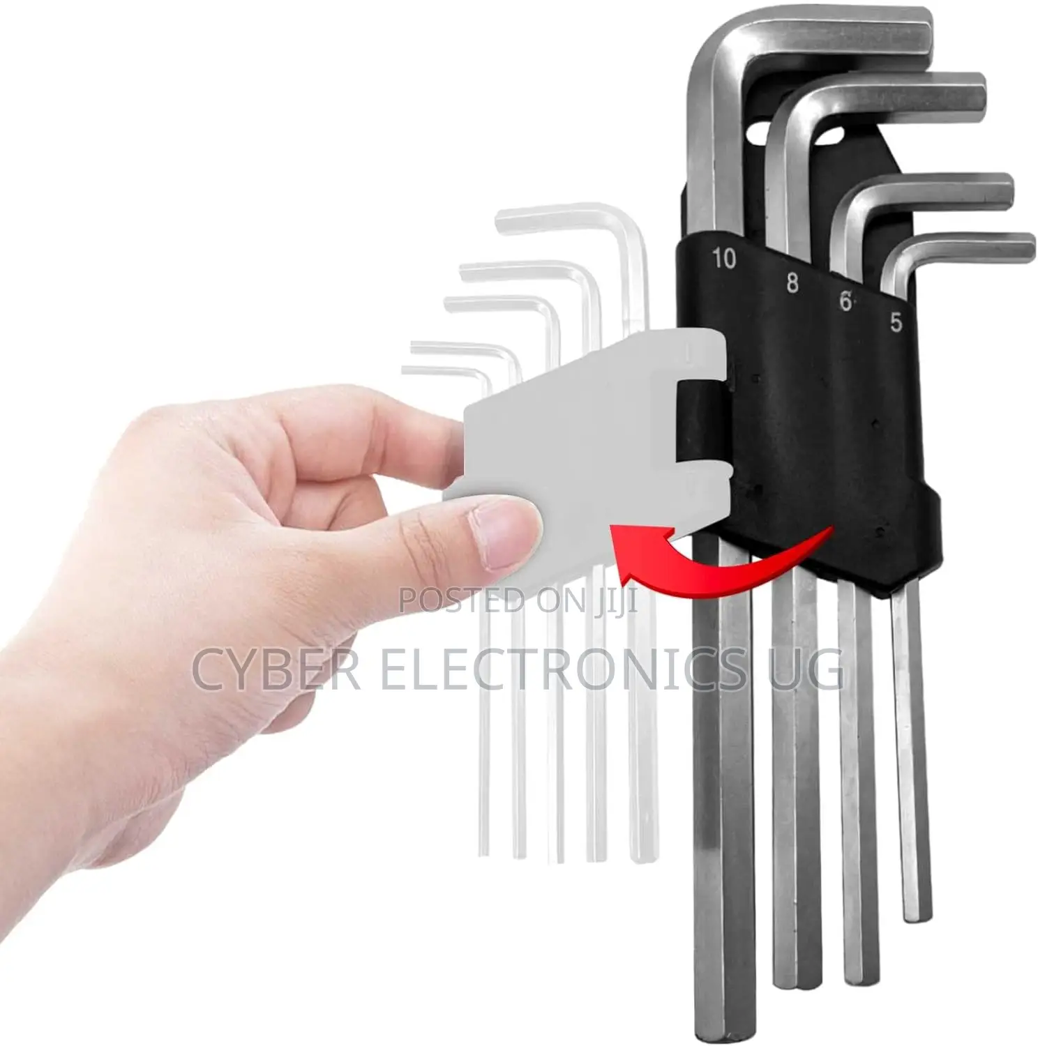 9pcs Allen Hex Key Set L Shape