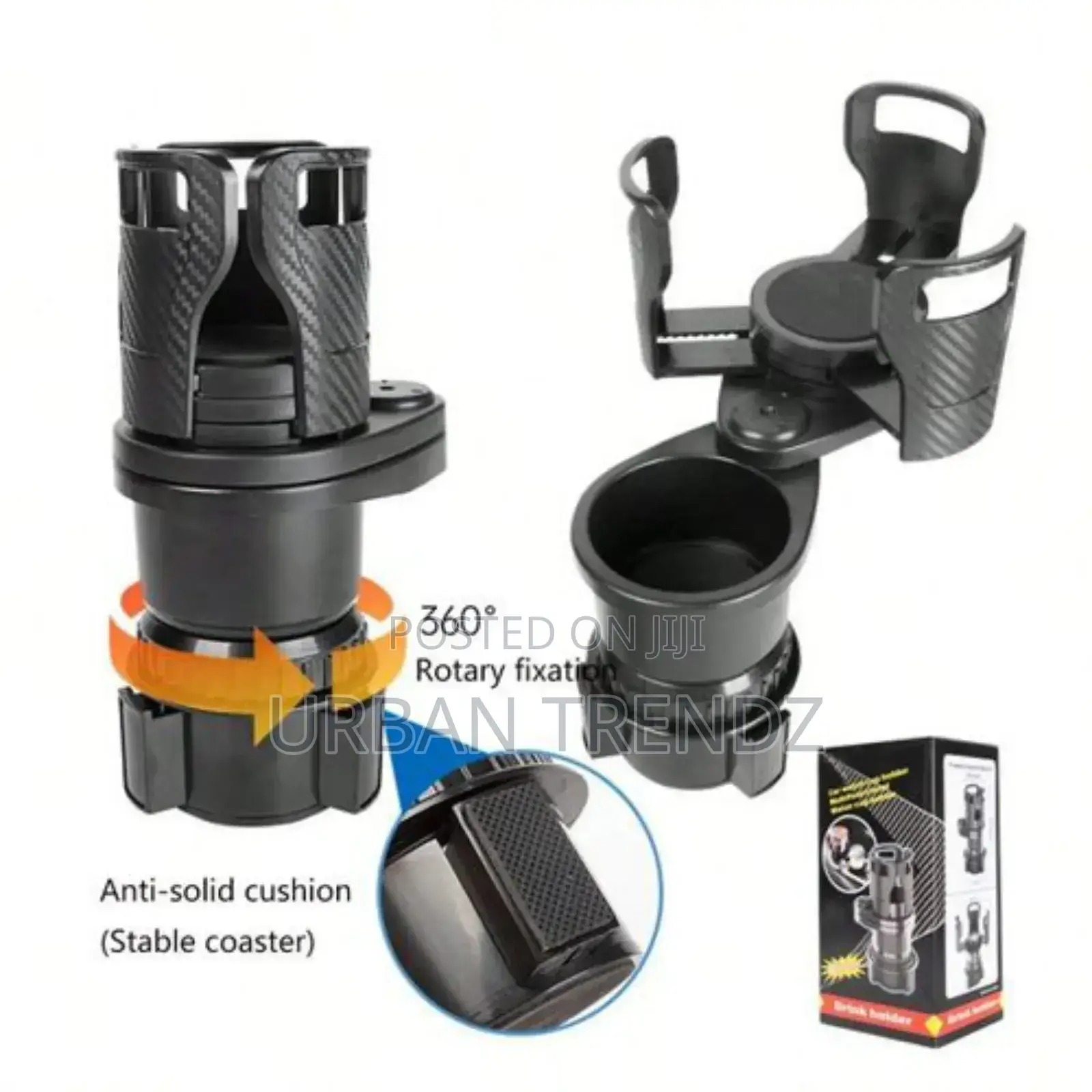 Car 2-in-1,360 Degree Cup Holder, Adjustable Base