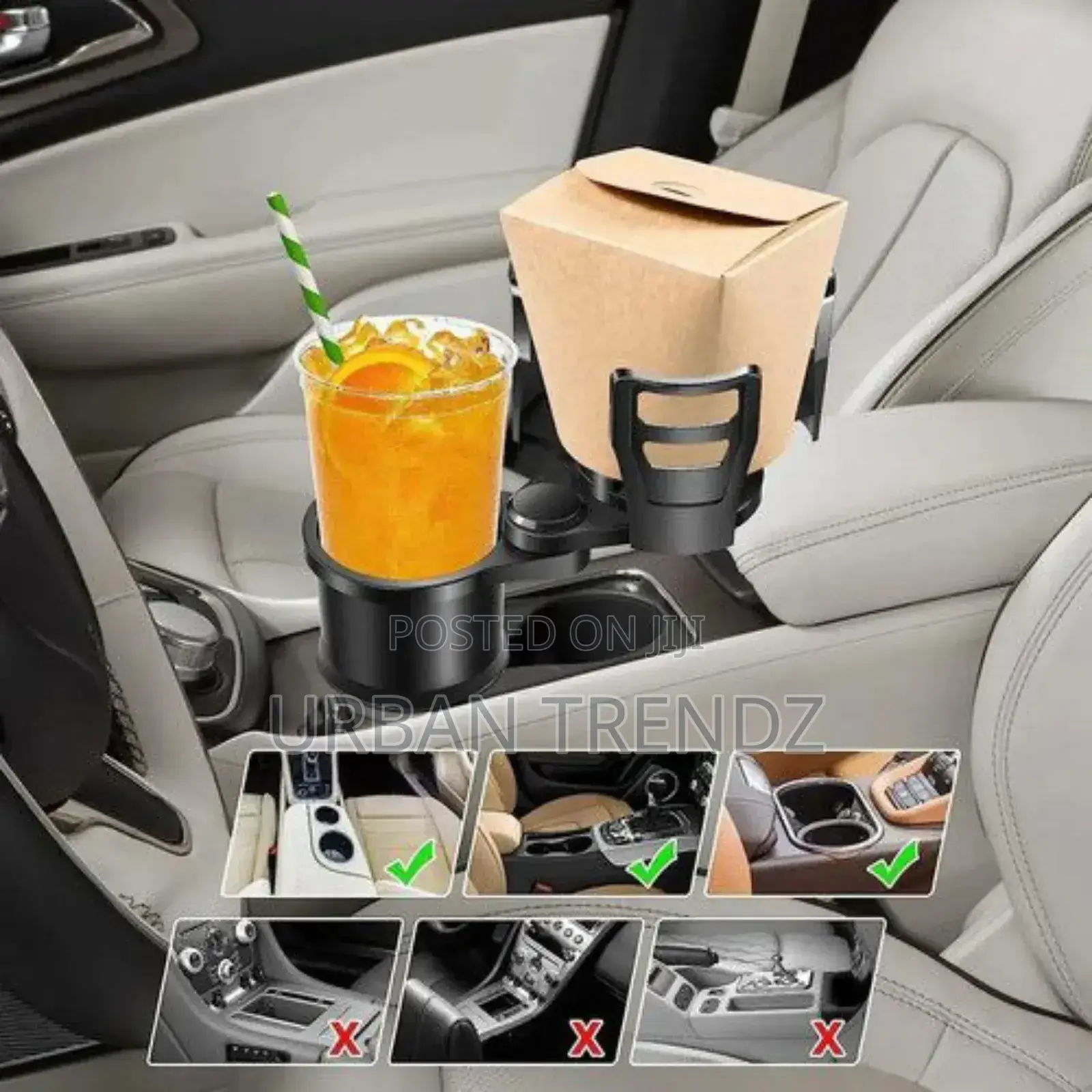 Car 2-in-1,360 Degree Cup Holder, Adjustable Base