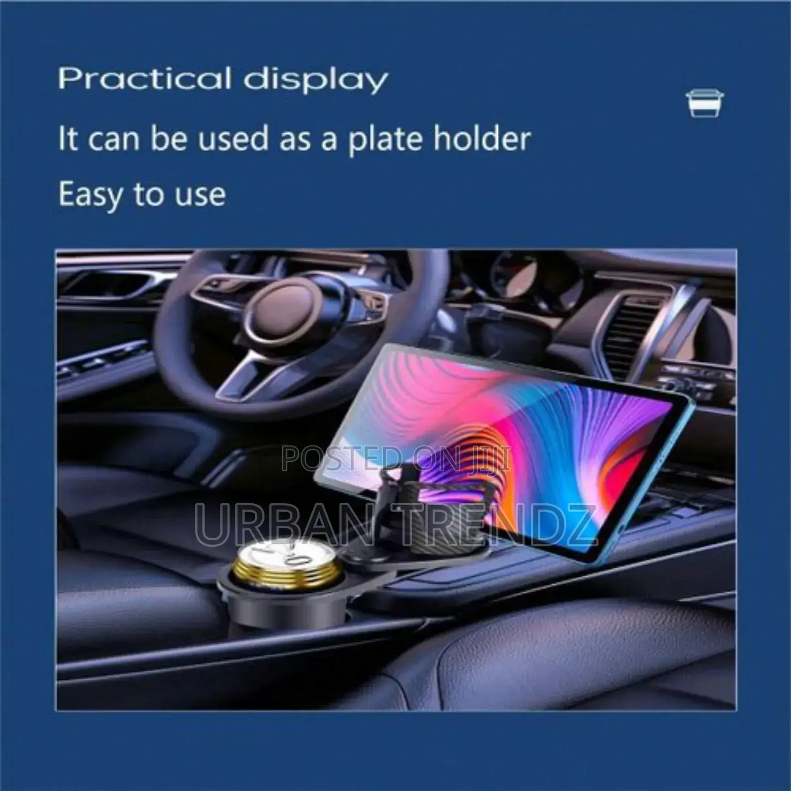 Car 2-in-1,360 Degree Cup Holder, Adjustable Base