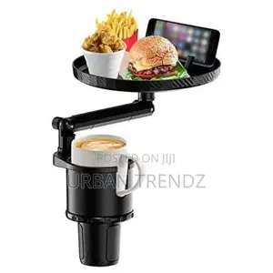 Car Food Tray Cup Holder - Black