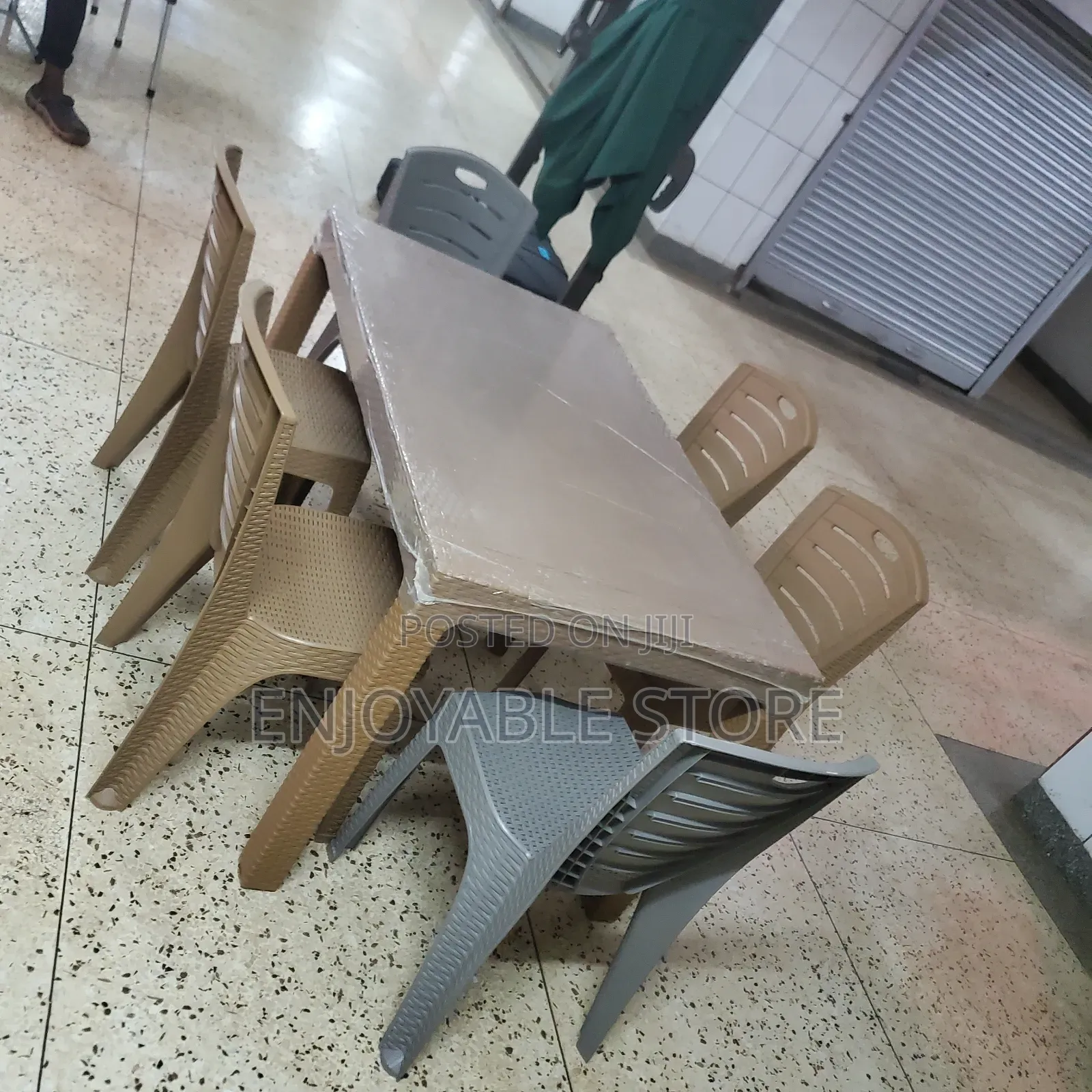 Restaurant Set of Chairs and Table_6 Seater