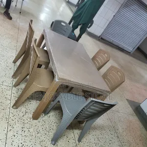 Restaurant Set of Chairs and Table_6 Seater