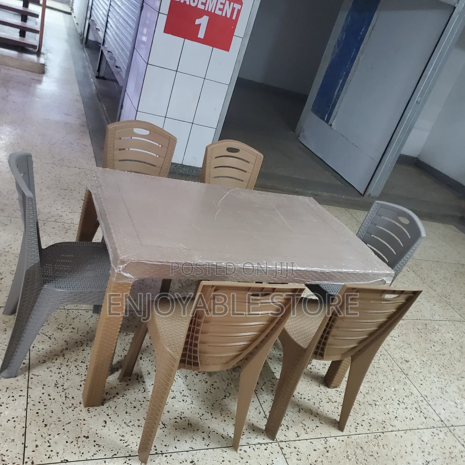 Restaurant Set of Chairs and Table_6 Seater