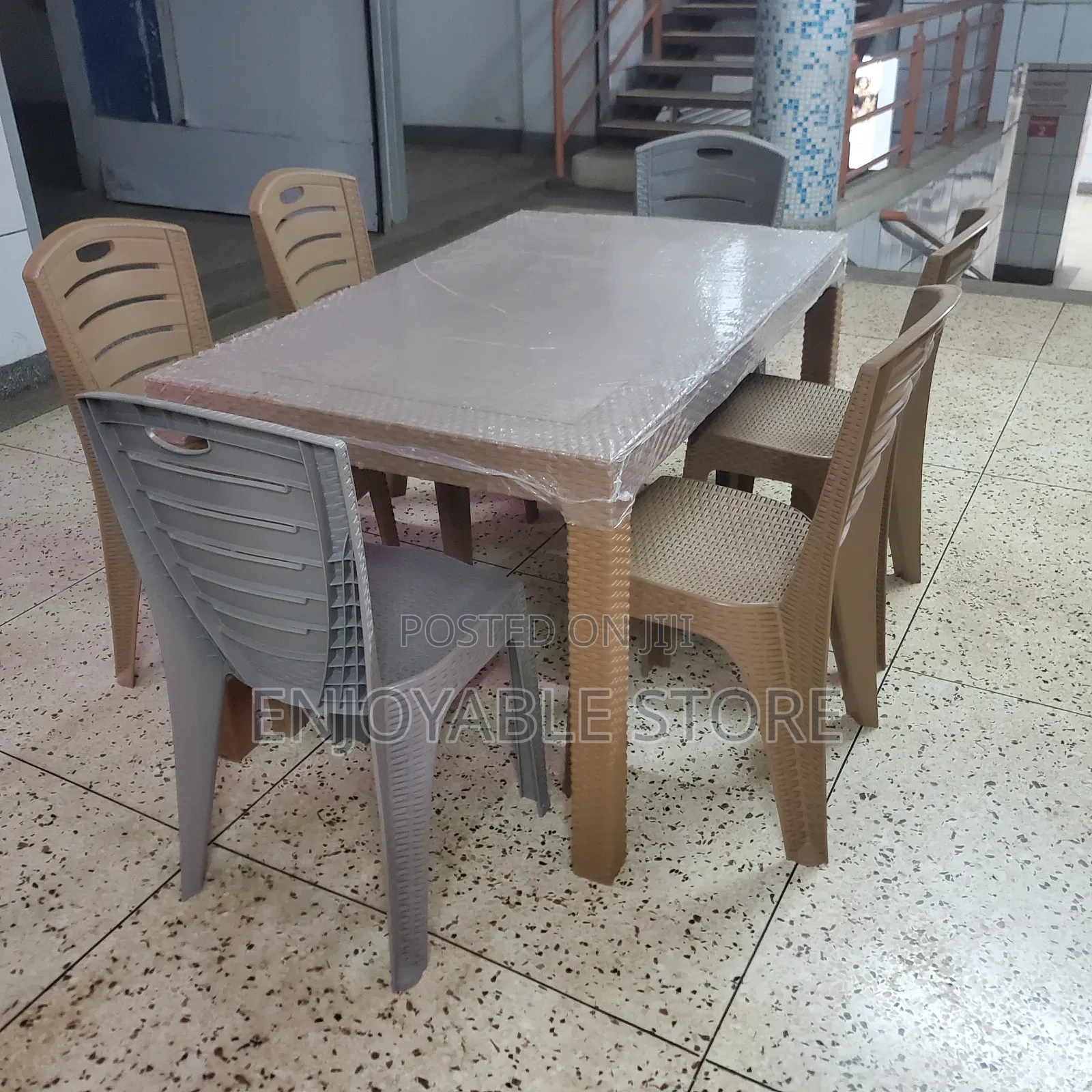 Restaurant Set of Chairs and Table_6 Seater