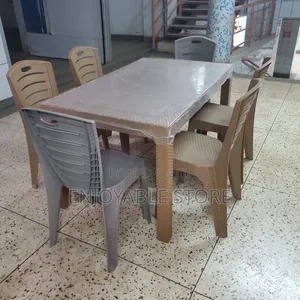 Restaurant Set of Chairs and Table_6 Seater