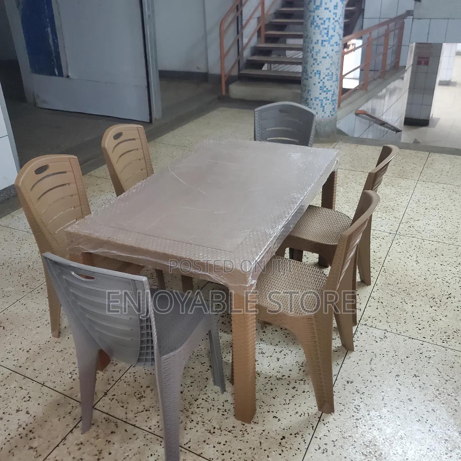Restaurant Set of Chairs and Table_6 Seater