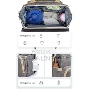 Diaper Bag Backpack With Baby Changing Station - Grey