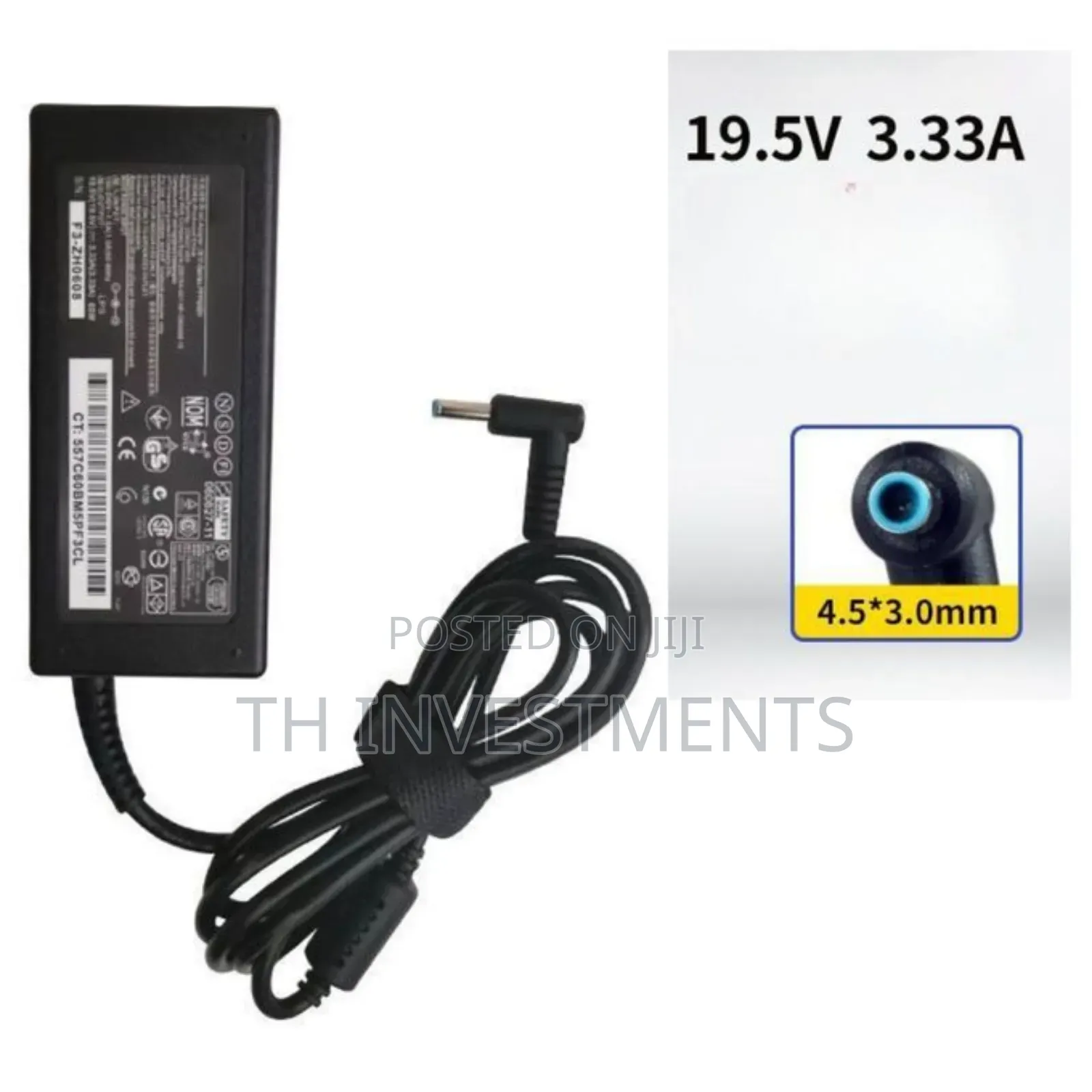 Hp (Blue Pin) 19.5V 3.33A 65W Adapter