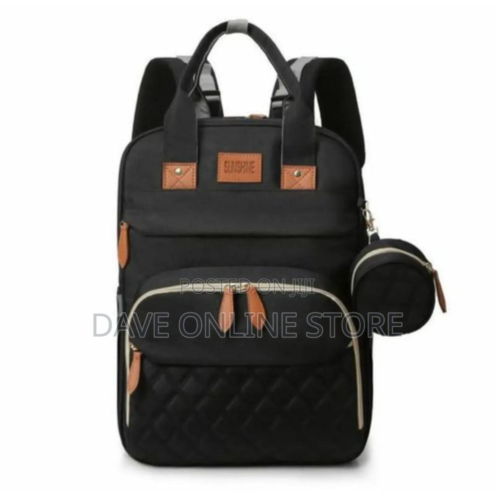 Diaper Bag Backpack With Baby Changing Station - Black