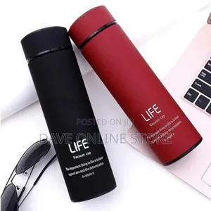 Life Home Thermos Tea Vacuum Flask With Filter - Red