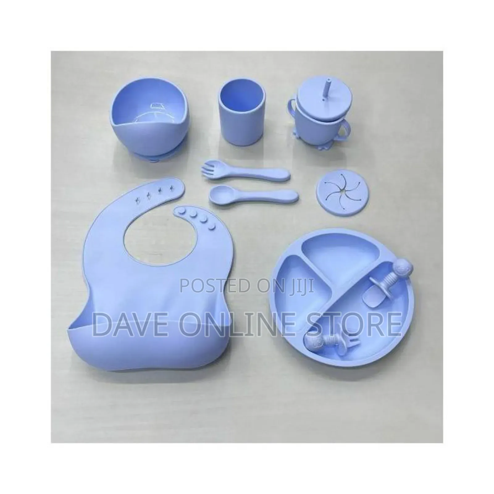 Baby Silicone Feeder Set- Blue