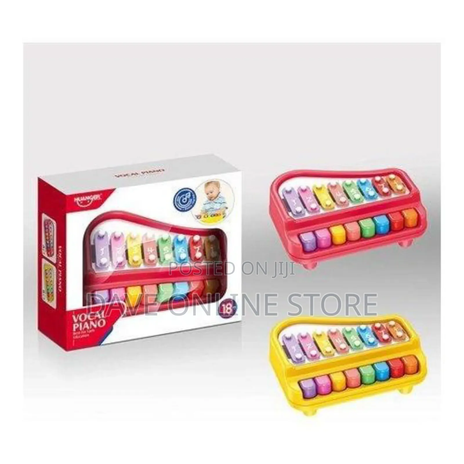2 in 1 Baby Piano Xylophone With 8 Keyboard Instrument Toys
