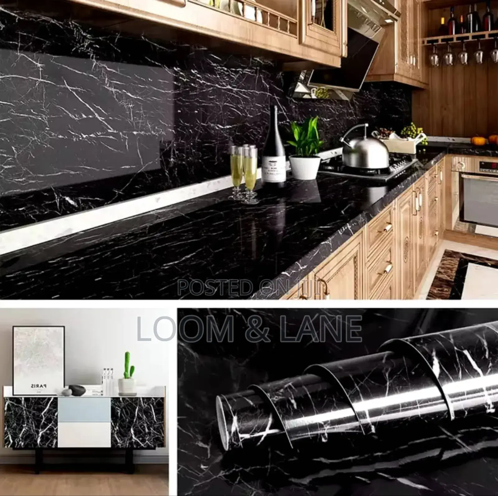 5m by 45cm Modern Marble Waterproof Adhesive Wallpaper