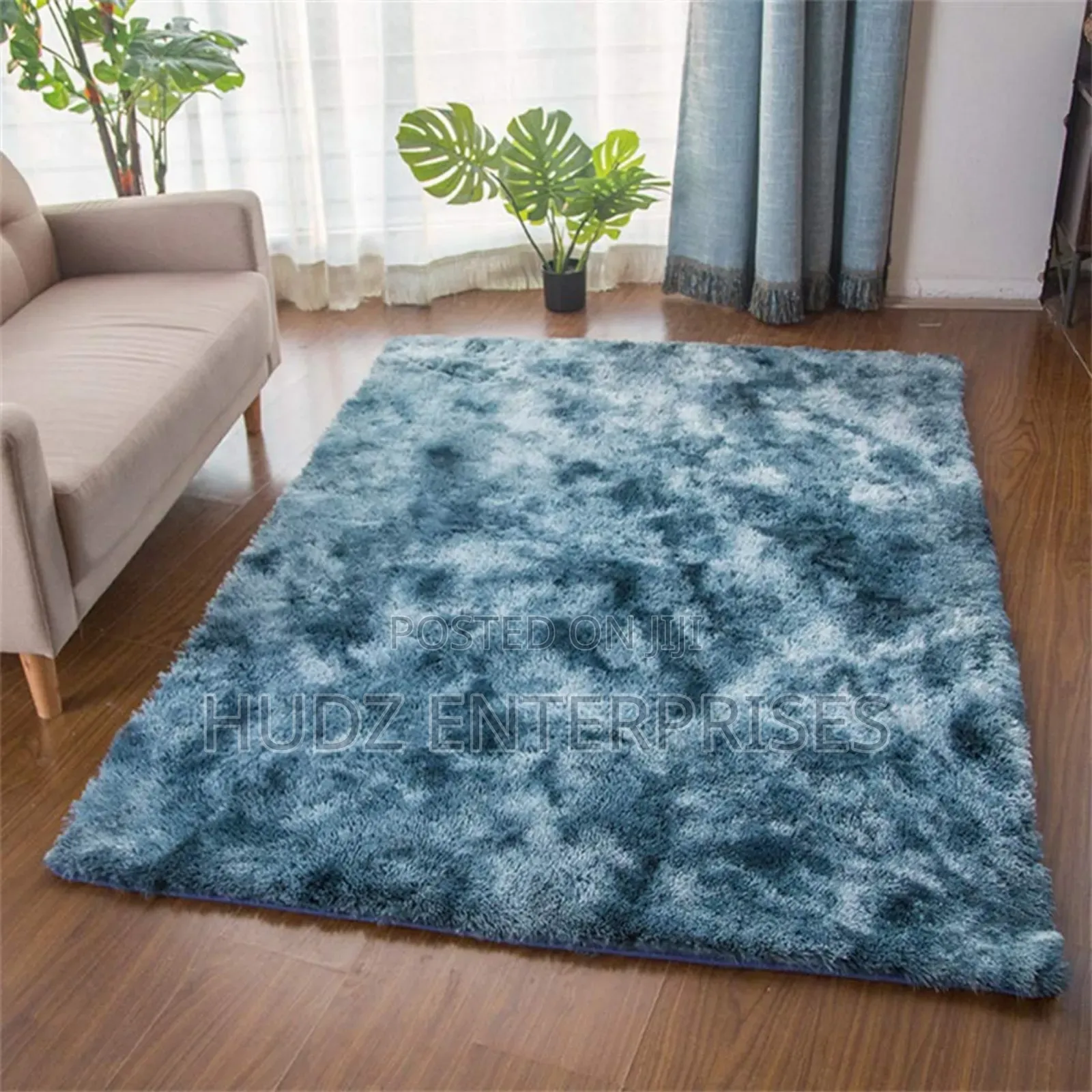 1.5by 2meters Fluffy Center Carpet Medium Size Multi Color