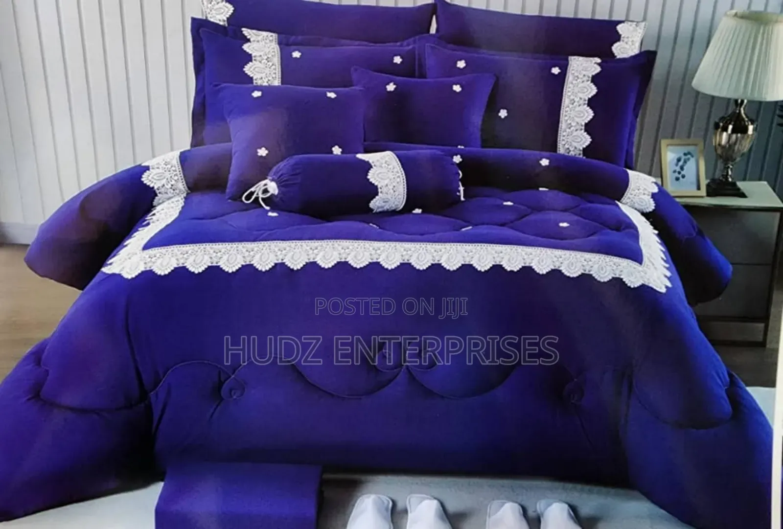 14pc King Size Duvet Cover Dark Blue