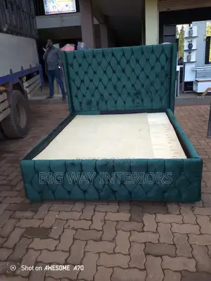 5by6 Bed Green Fabric