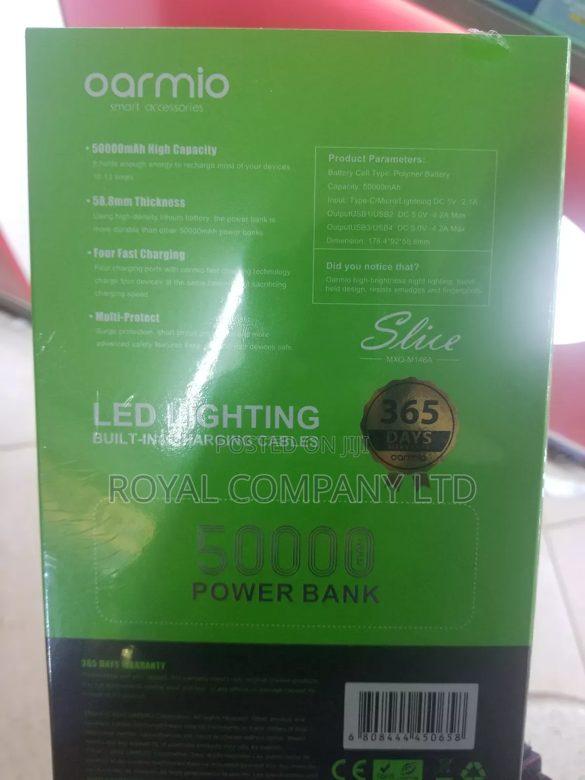 Oarmio Powerbank 50000mah