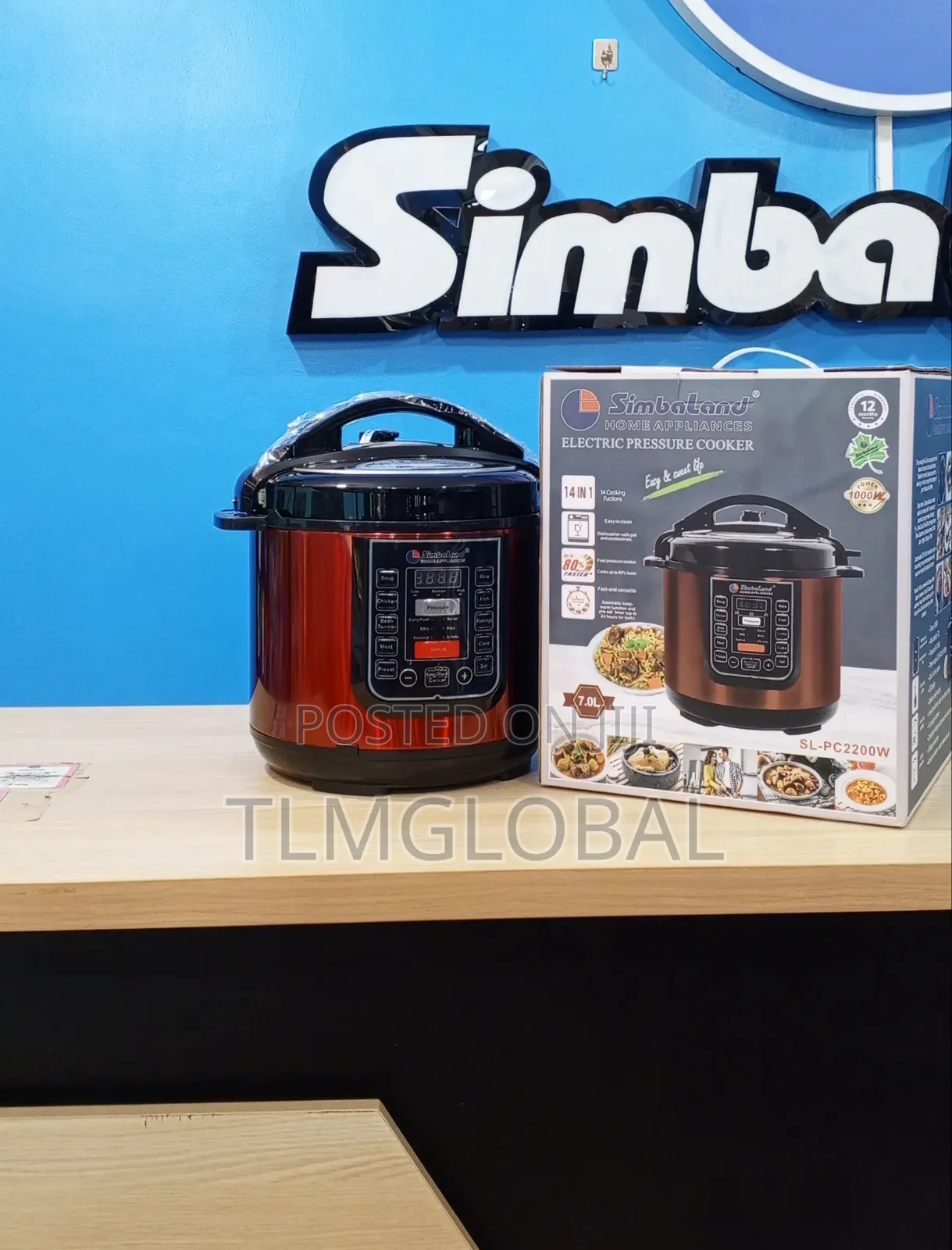 Simbaland Pressure Cooker 7l 14 In 1 Programs