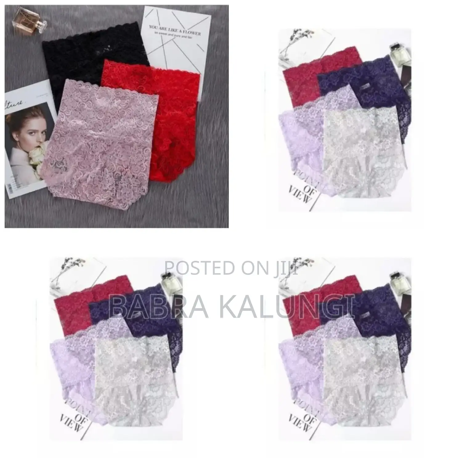 High Waist Ladies Lace Panties, 3 PCS