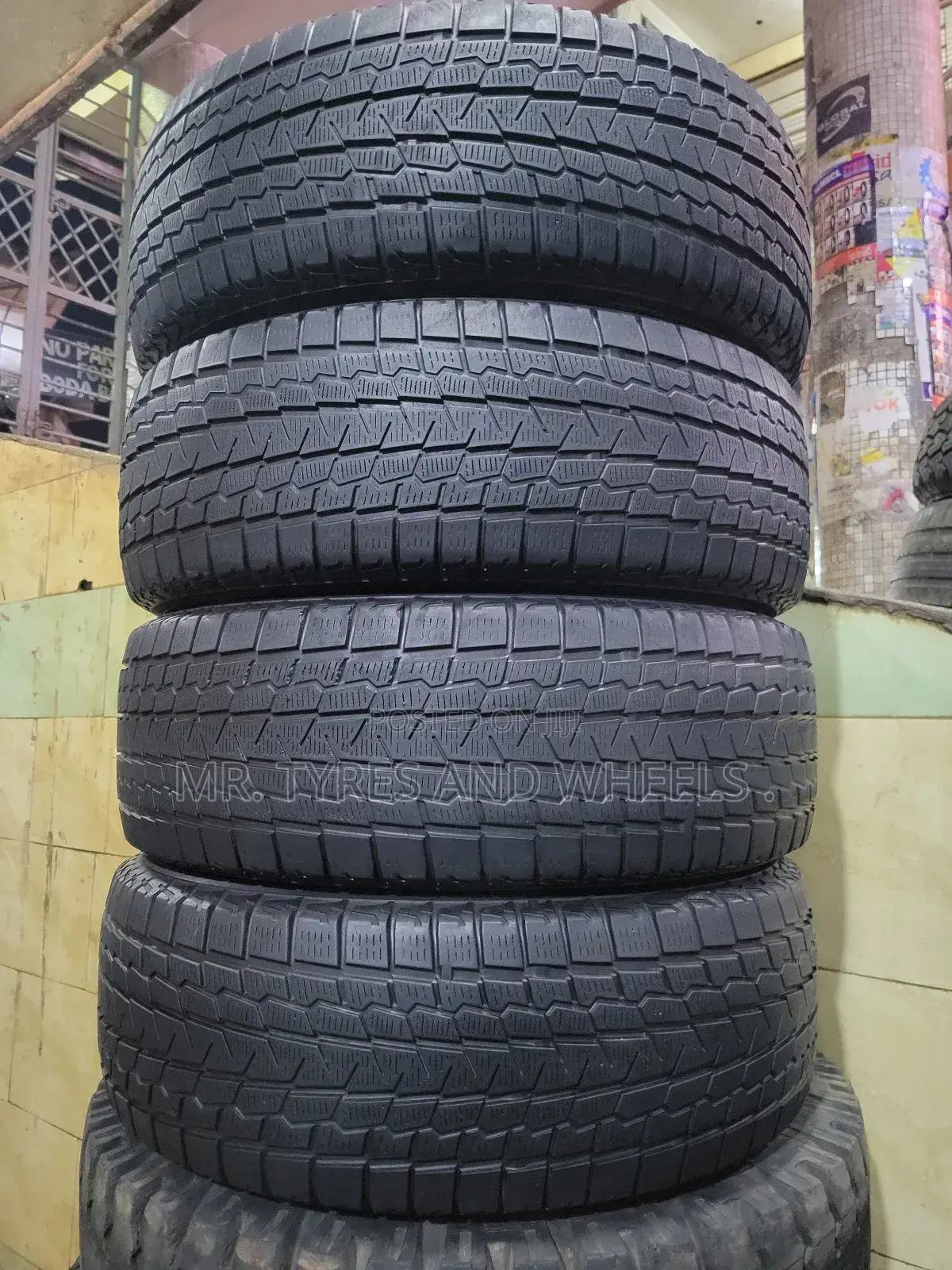 225 60 R17 Used Yokohama Made in Japan Tread Polyester.