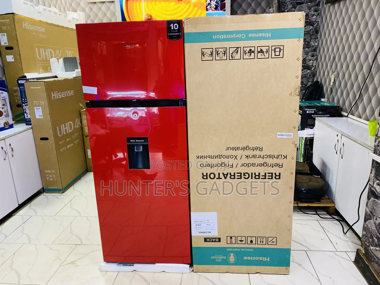 Hisense 270 Inches Double Door Brand New Red Color