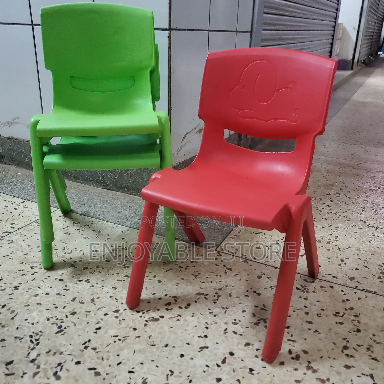 Modern Plastic Kids Chairs Armless