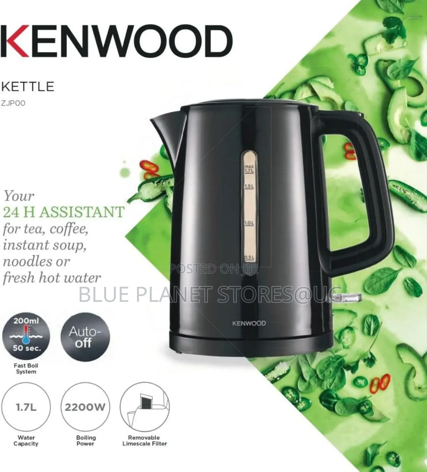 KENWOOD 1.7litres Kettle/Percolator \\ 2200w \\ ZJP00