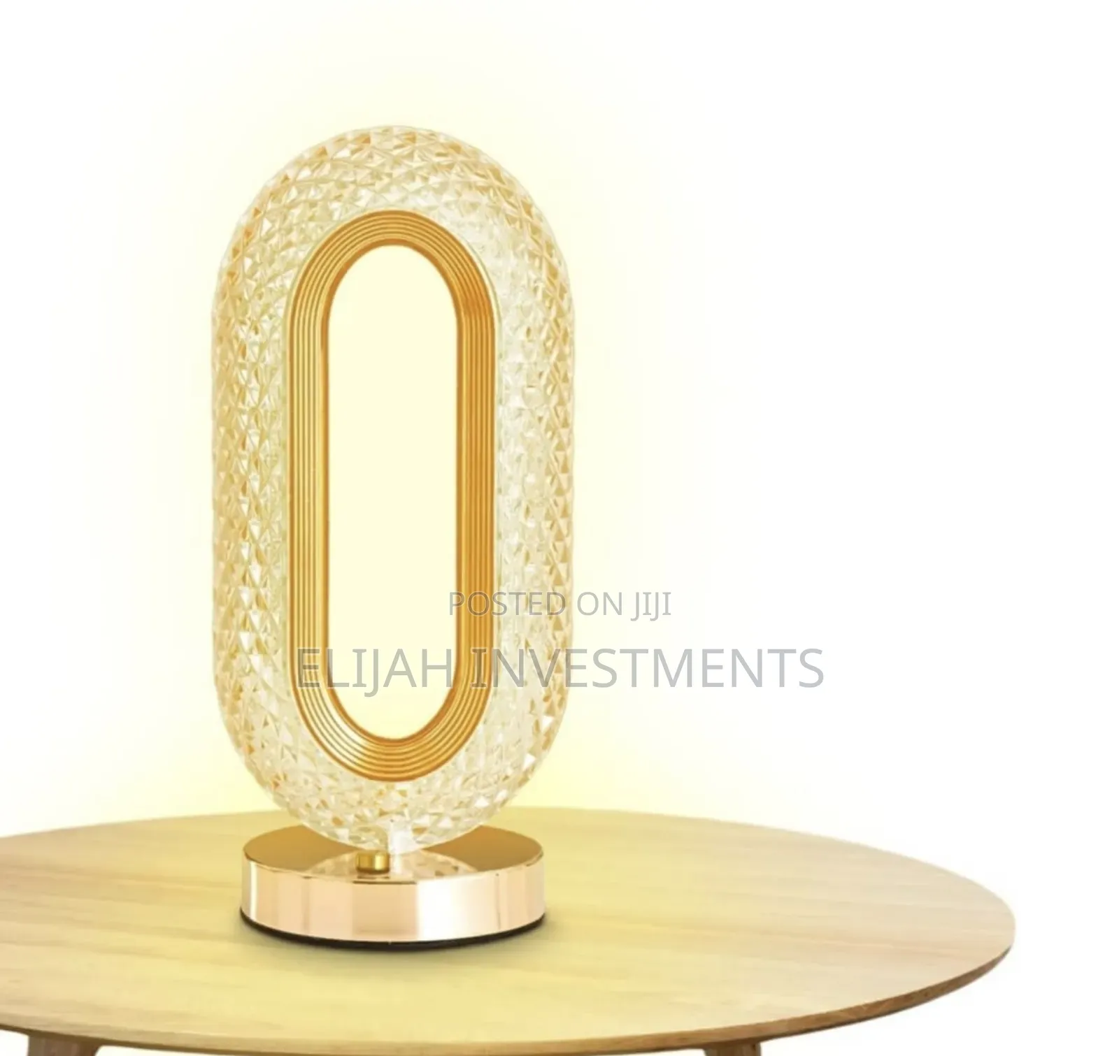 Decorative Oval Crystal Led Table Lamp.