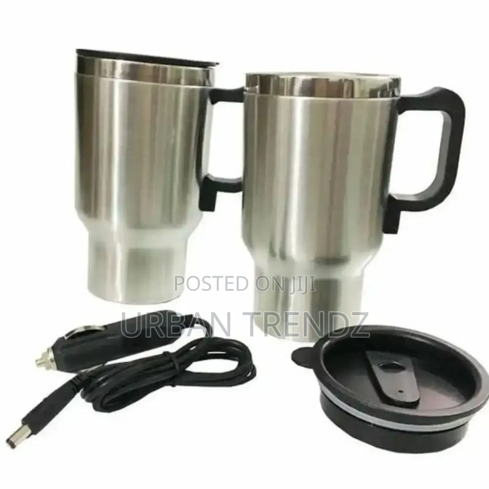 Car Stainless Steel Electric Heating Kettle Coffee Tea Mug