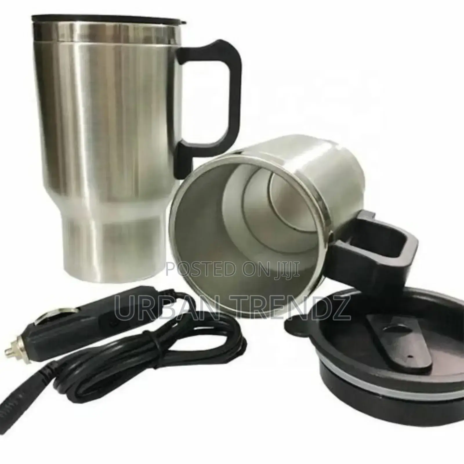 Car Stainless Steel Electric Heating Kettle Coffee Tea Mug