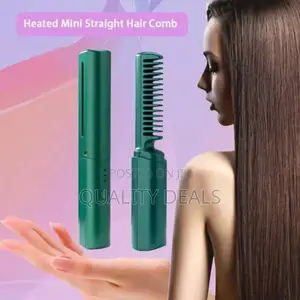 2in1 Wireless Mini Electric Hair Straightener Comb , 3 Gear