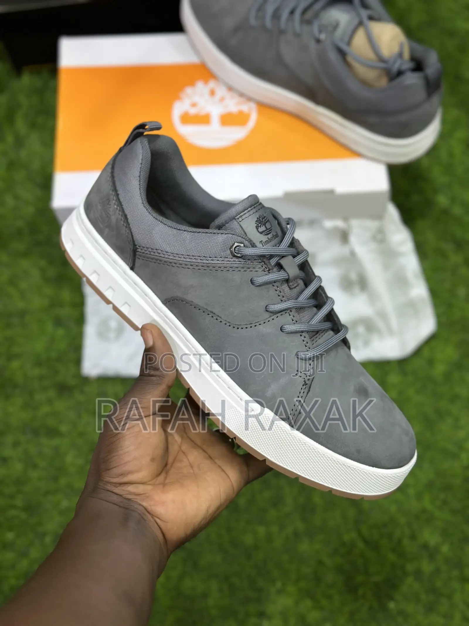 Original Grey Timberland Smart Casual Low Top Leather Shoes