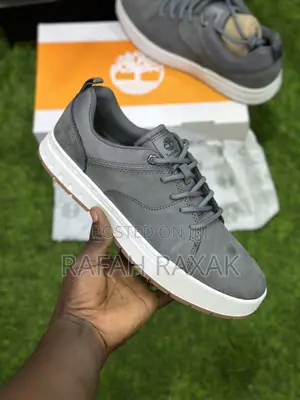 Original Grey Timberland Smart Casual Low Top Leather Shoes
