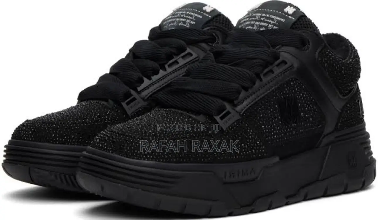 Original Triple Black Amiri Crystal MA-1 Luxury Sneakers