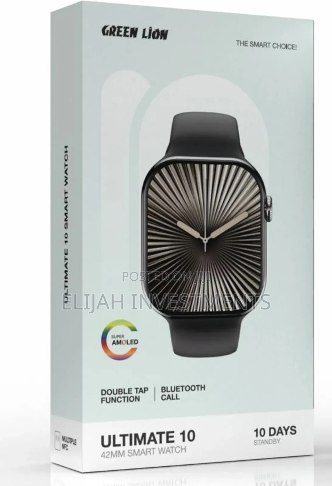 High Quality Green Lion Ultimate 42mm Black Smart Watch