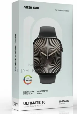 High Quality Green Lion Ultimate 42mm Black Smart Watch