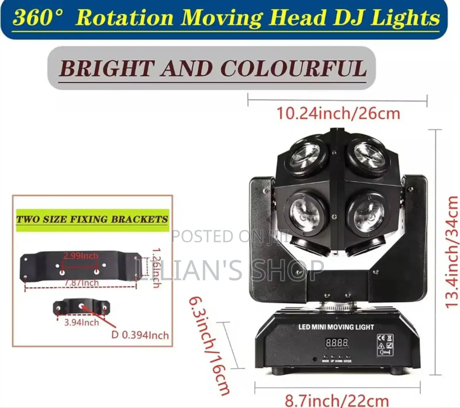 12 Led Eyes RGBW Moving Head Beam Light for Discos