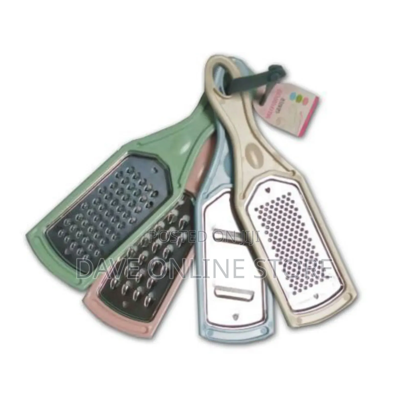 4 Multi-Functional Grater - Sky Blue, Green, Pink, Cream