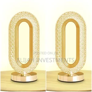 Luxurious Oval Crystal Led Table Lamp