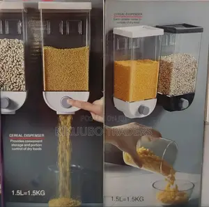 No Drill Wall Mount Airtight Kitchen Cereal Dispenser