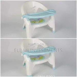 Safe and Stylish White Feeding Chair.