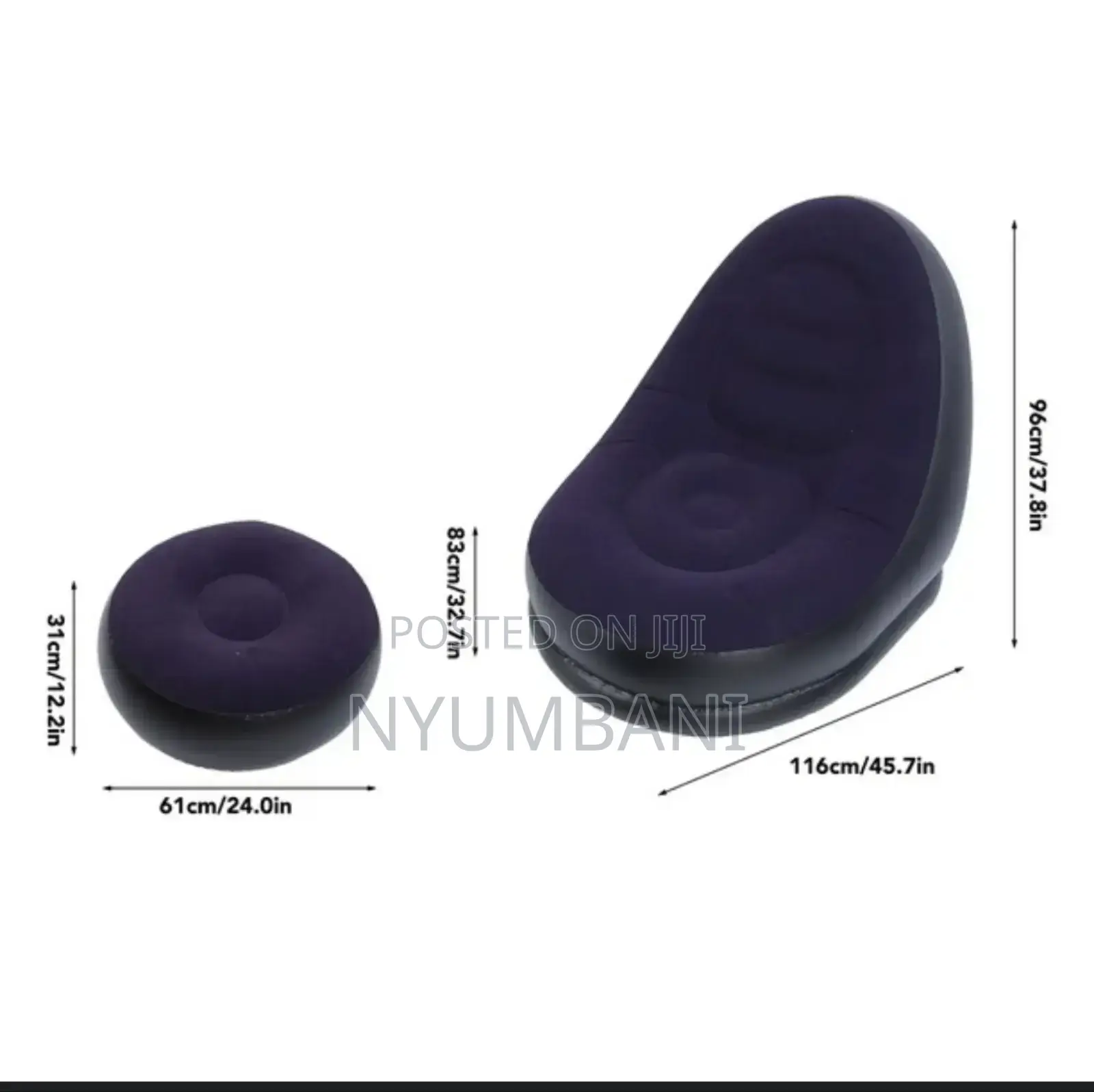 Inflatable Sofa Navy Blue Color