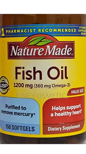 Nature Made Omega-3 Fish Oil for Healthy Heart. 150capsules
